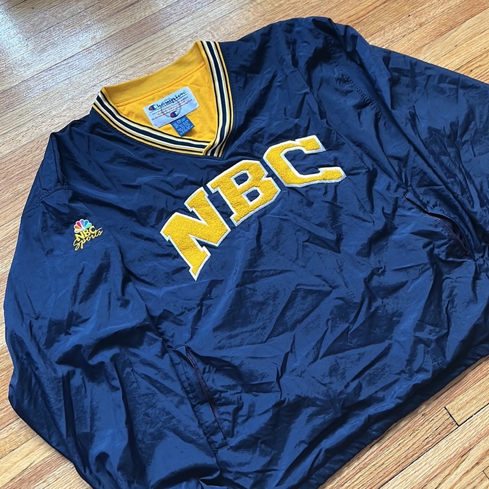 Vintage Champion NBC Sports Windbreaker Pullover Jacket / XXL / 90s - Picture 2 of 9